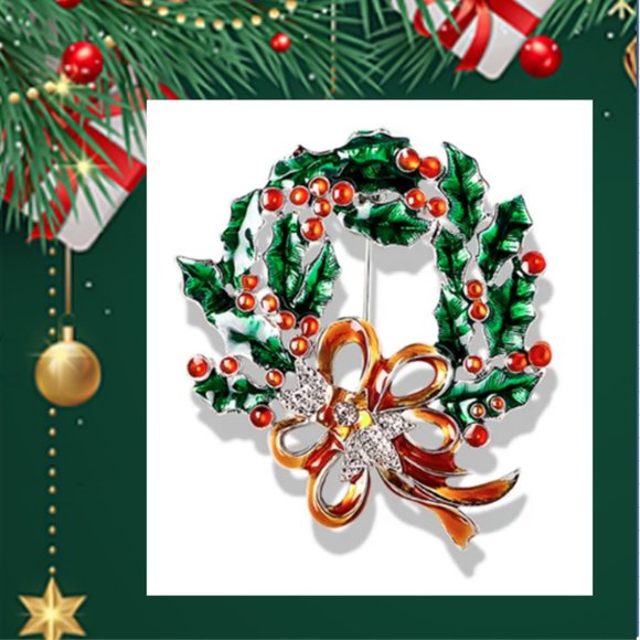 ๐50% OFF/3+...Christmas Wreath Brooch - Picture 3 of 10